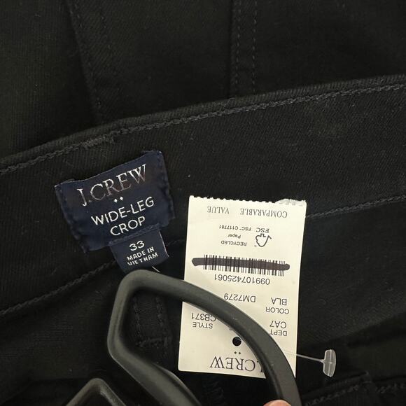 J.Crew Cropped Wide Leg Black Jean All Day Stretch High Rise Womens US 33 NWT - Picture 14 of 16